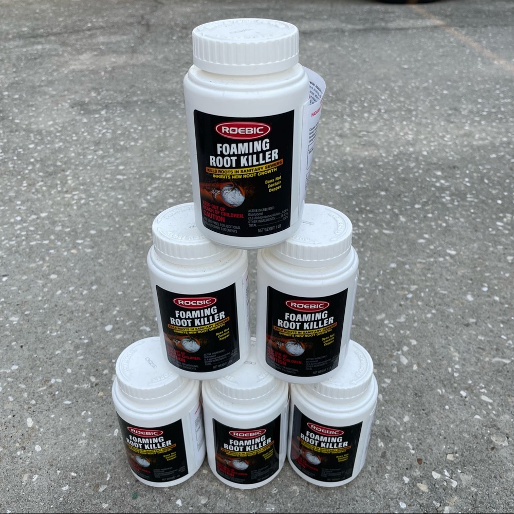 Roebic FRK-1LB Foaming Root Killer Clears Pipes and Stops New Growth Safe
